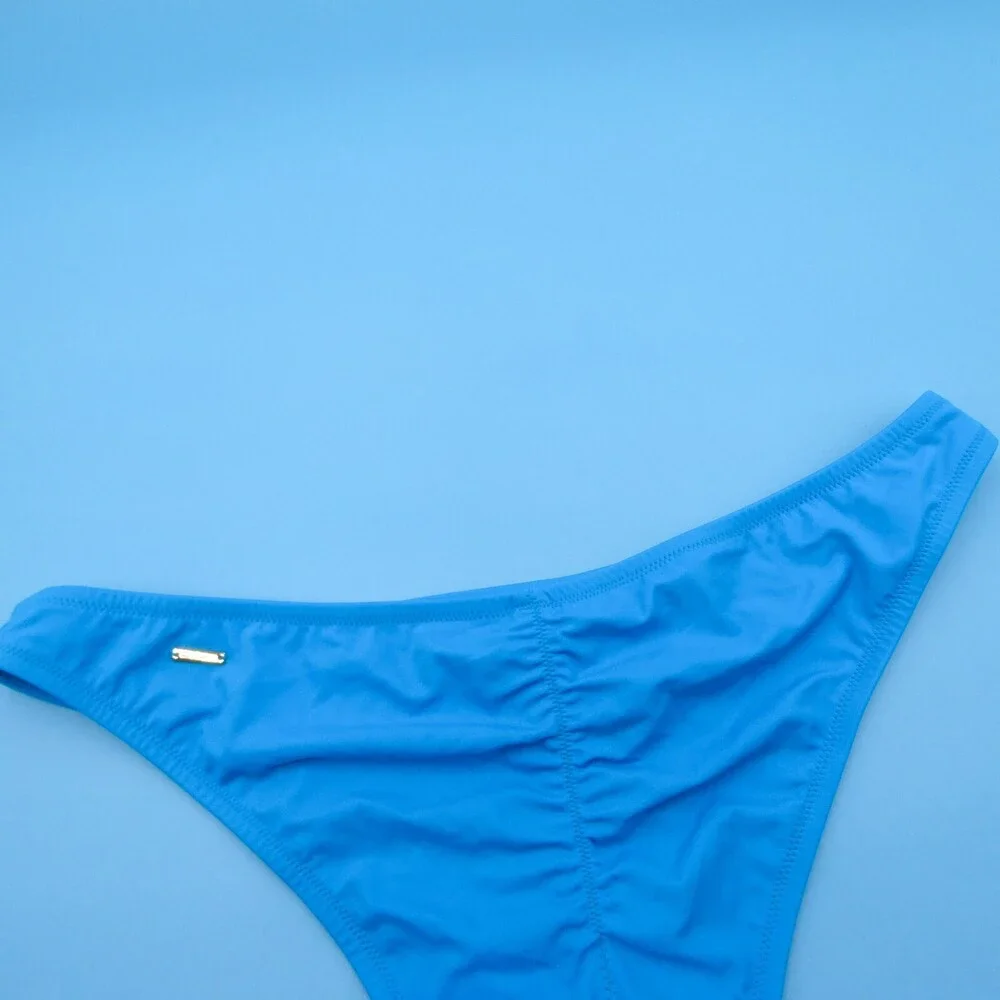 Victorias Secret XL Blue Brazilian Low Rise Bikini Bottom Swimwear Beach‎ Women